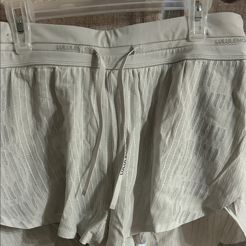 Lululemon Fast and Free Light Gray Active Shorts